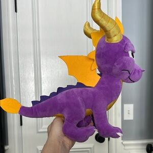 Spyro Purple Dragon Plush Toy with Gold Accents